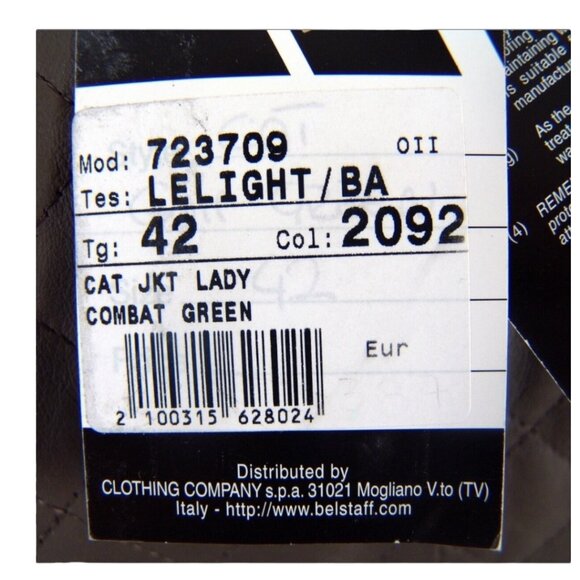 Belstaff Glamorous Combat Green Leather Cat Jacket 42 Made In Italy - Picture 10 of 12